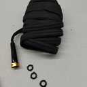 Garden Hose 50ft, Non-Expanding, Lightweight, Leak-Proof Metal interface, No-Knots, Portable, Wear-Resistant, Sturdy, Flexible, 3/4GHT, Water Hose for Yard, Garden (Black)