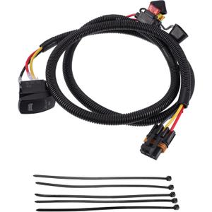 Front/Power Busbar Plug Wire Harness Kit/with Rocker Switch for Polaris RZR PRO XP 4 2020 for Polaris General 19-22 / LED Light Bar Rocker Switch / 1 Set/Black