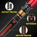 YukiHalu Light Up LED Saber, Light Swords with FX Sound and Realistic Handle, Expandable Sabre for Halloween Dress Up Parties Birthday Christmas Galaxy War Fighters (Blue)