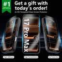 YFEMLAZ Magnetic for iPhone 17 Pro Max Case,with Screen Protectors X2,Full Camera Protection,Compatible with MagSafe,Translucent Matte,Anti-FingerprintShockproof Protective Phone Case,6.9",Black