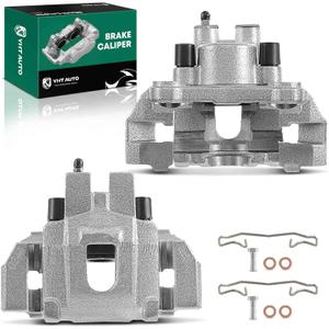 YHTAUTO Rear Side Disc Brake Calipers with Bracket Replacement for Jeep Grand Cherokee WJ Series 1999 2000 2001 2002 2003 2004, L6 4.0L, V8 4.7L, Rear Driver and Passenger Caliper Assembly Set of 2