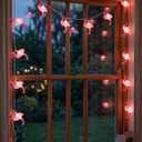 Summer Themed Pink Flamingo String Lights, 8.5Ft Tropical Beach Flamingo Decor Lights, Indoor/Outdoor Party Lights for Bedroom Birthday Wedding Holiday Hawaiian Tiki Tropical Party Dcor