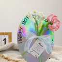 MSEHKM Handmade Crochet Flowers for Mom with Heartfelt Cards Handmade Knitted Flower Bouquet