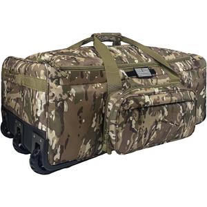 Wolt 120L Rolling Duffle Bag with Wheels, Military Deployment Bag, Large Size