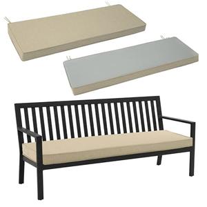 Outdoor Bench Cushion, Water-Resistant & Fade-Resistant, Porch Swing Cushions with Ties, Patio Furniture Seat Pads for Garden Loveseat Settee, Removable Cover Non-Slip Bottom, 59 x 16 Inch, Natural