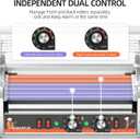 Commercial Hot Dog Roller Machine, 5 Rollers | Sausage Grill, Glass Hood, Front Door & Warming Rack, Chain-Driven, 304 SS Rollers, 110V