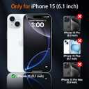 Magnetic for iPhone 15 Case, Compatible with MagSafe, Military Grade Drop Protection, Slim Matte Translucent Shockproof Anti-Fingerprint Phone Cover, Matte Black