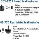 2Pcs Crankshaft Front Seal Installer 303-1259 & Rear Main Seal Installer Tool 303-770 Fit for Ford 4.5L 6.0L 6.4L Powerstroke F-250 350 450 550
