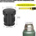 Replacement Stopper,2 Pack Black Water Leakage Prevention Stopper Compatible With Stanley Classic Stainless Steel Vacuum Bottle(1.1 QT/1.5QT/2 QT)