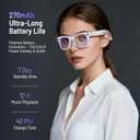 Upgraded Ai Smart Glasses with Camera, 800w Anti-Shake Camera Glasses, Real-Time Translation, Ai Object Recognition, Voice Assistant, Blue Light Glasses Suitable for Business, Travel and Outdoor Use