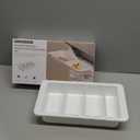Plastic Drawers Organizer for Office Bathroom Bedroom Kitchen Desk - 1 Layers More White Storage Tray - Expandable 11.4-18.1 Inches (DEEP 2.3")