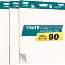 ViVin Mini Sticky Easel Pad, 15 x 18 Inches Flip Chart Paper for Teachers and Students, Anchor Chart Paper for School Office, 30 Sheets/Pad, 3 Pads/Pack