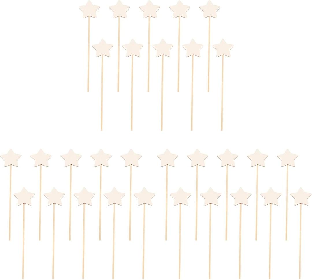 Make Your Star Wand Craft Kit, 30Pcs Princess Fairy Wand DIY Making Set, Creative Educational Toy for Kids, Birthday Gift Party Supplies for Magical Show
