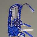 Lyrow 2026 Graduation Money Lei with Cash Holder 48 Inch Extra Long Braided Ribbon Lei DIY Graduation Garland for Cash Gifts Class of 2026 Grad Party Decorations (Blue & White)