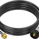 12 Feet Propane Adapter Hose, 1lb to 20lb Adapter Converts 1lb Appliances to 5-40lb Tanks, Gas Hose for Weber Q, Coleman Grill, Buddy Heaters and More