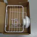 LEVERLOC Soap Holder Dish with Hooks for Shower, Bar Suction Cup Soap Tray Wall Mounted, Rustproof Stainless Steel Sponge Holder Caddy for Bathroom Bathtub Kitchen Sink, White (1 Tire)