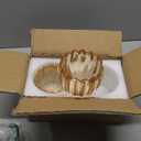 Teenyyou 2 Pcs Amber Glass Tulip Lamp Shades Small Flower Art Sconce Shade E26 Base 1.65" Top x 4.45" Dia. x 4.33" H Mini Lampshades Replacement for Table Chandelier Decor Vanity Pendant Light Cover