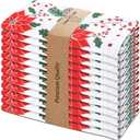 Urban Villa Cloth Napkins Set of 12(20x20)100% Cotton Dinner Napkins Cloth Washable Soft Durable Reusable Absorbent Napkins Ideal for Farmhouse Parties Hotel Lunch Restaurant Dinner Napkins-Pine Cone