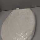 17" Round Almond Slow Close Toilet Seat, Polypropylene Toilet Seat Cover with Never Loosen Lid, Quiet and Easy to Install and Clean