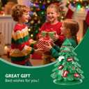 2 x Football Christmas Tree Ornament, Decorative Resin Tree with Merry Christmas Sign, 4.3 x 2.7 inches