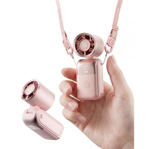 Gaiatop Mini Portable Handheld Fan, 6-Speed Turbo Cooling, Max 15 Hrs Rechargeable Personal Pocket Fan, 3-in-1 Foldable Small Hand Fans for Outdoor Camping Travel Essentials, Gifts for Women Men, Pink