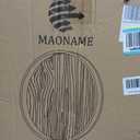 MAONAME Extra Large Ottoman Tray, 16" Round Black Walnut Wood Serving Tray