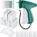 6006 Pcs Clothes Garment Tag, Tagging Gun for Clothing with 6 Needles Attacher Garment Tag Price Tags 2 Inch Standard Plastic Fasteners Barbs Clothing Paper Size Name Style Steel (Green)