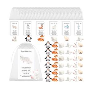 Cinnvoice 60 Sets Employee Appreciation Gifts Bulk Mini Penguin with Thank You Cards Cute Miniature Figurines Penguins for Coworkers Teacher Staff Team Fun Emotional Winter Holiday Gift