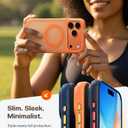 TORRAS Stronger Magnetic & Shockproof for iPhone 17 Pro Max Case, Fit for MagSafe, Military Grade Drop Protection, Camera Control, DIY Button, Slim for iPhone 17 Pro Max Case Translucent Orange