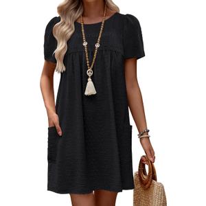 Bsubseach Women Swimsuit Coverup Swiss Dot Bathing Suit Swimwear Lace Trim Beach Dress Summer Sun Dresses Resort Wear (XXL)