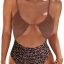 Blooming Jelly Women's One Piece Swimsuit Tummy Control Bathing Suit Sexy Flattering Cheeky High Cut Out Cute Ladies Swimwear, Small
