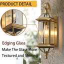 Copper Brass Outdoor Wall Lights 18.5Inch Waterproof Lantern Exterior Light Fixtures Outdise Wall Mounted Porch Light Garage Wall Sconce Patio Lamps, E26 Socket