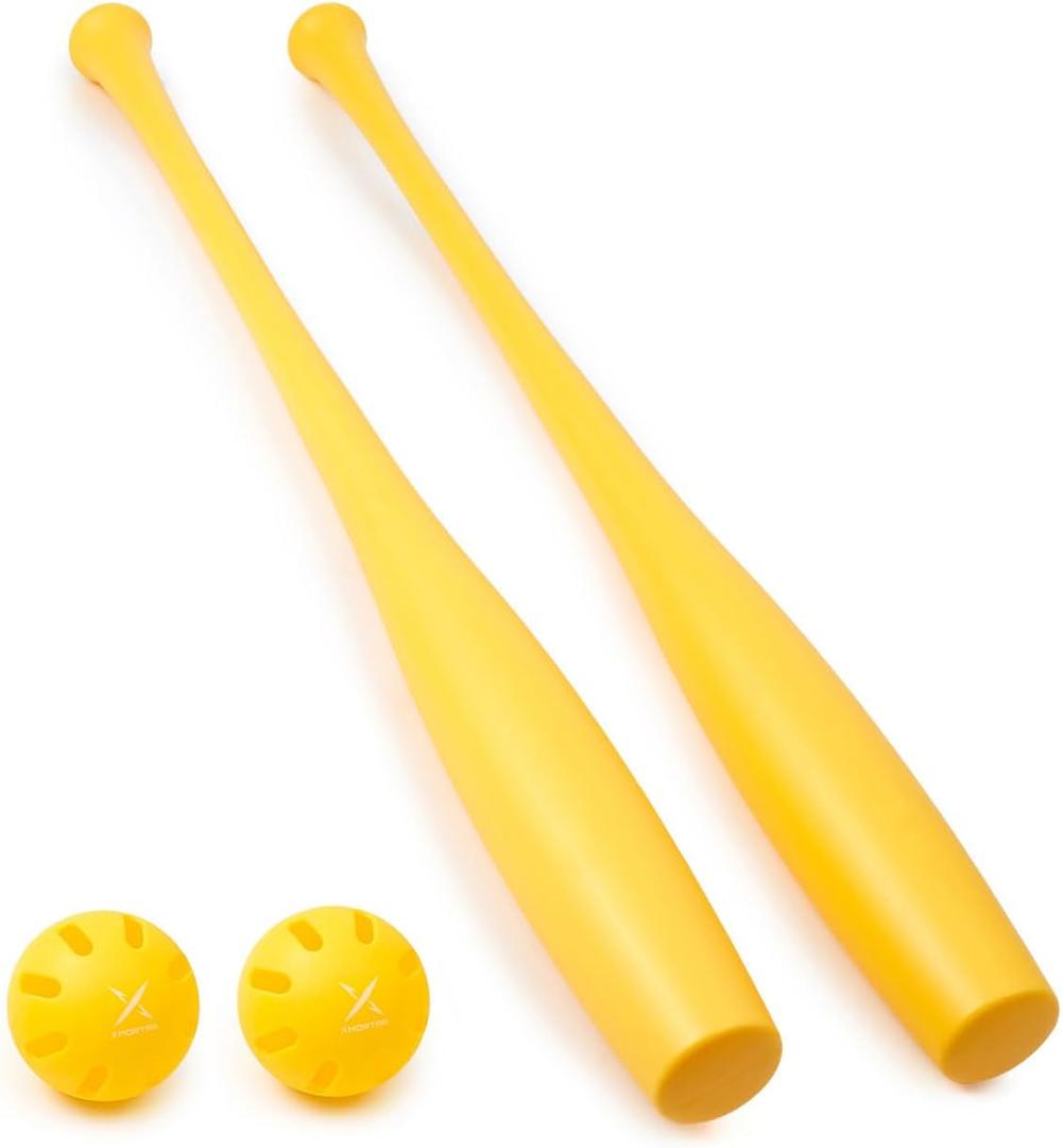 2 Torpedo Plastic Baseball Bat Set for Backyard Game - 32 in / 9 oz
