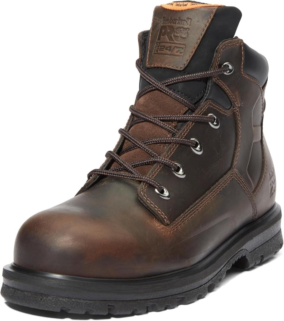 Timberland PRO Men's Magnus 6 Inch Steel Safety Toe Industrial Work Boot (9.5, Brown-2024 New)