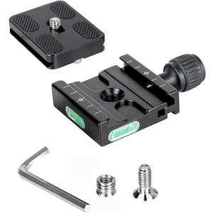 50mm Quick Release Plate Clamp Adapter Compatible with Arca Swiss for DSLR Camera Tripod Ball Head Monopod Stabilizer (KQ-50 QR pale)