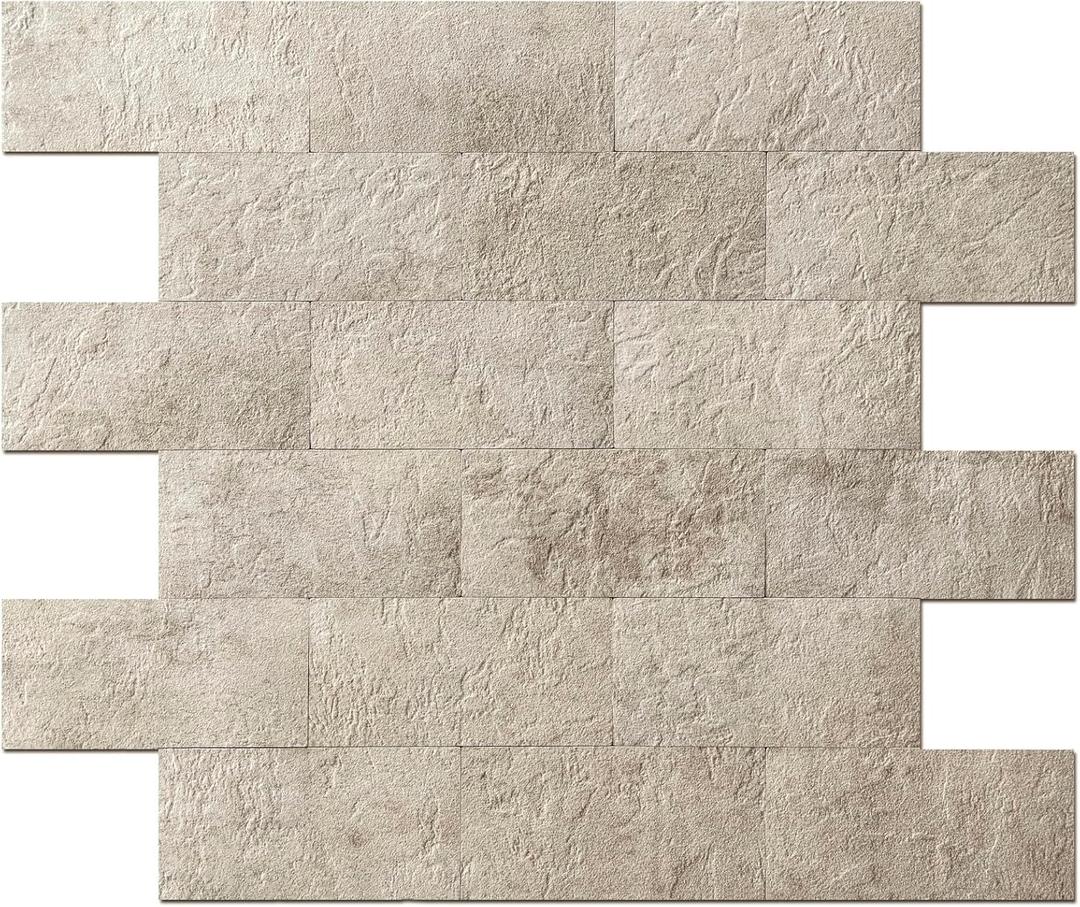 Art3d 10-Pack Peel and Stick Wall Tile for Backsplash, Stick on Stone Tile for Kitchen Bathroom Fireplace Vanitity in Stone Beige (11.4"x13.5")