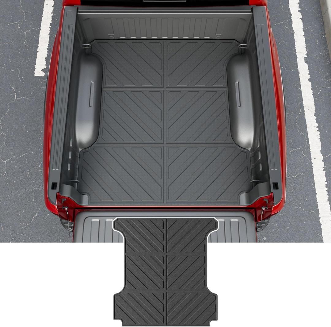 powoq 5.7FT Bed Mat Compatible with 2019-2026 Dodge Ram 1500 Bed Liner All Weather TPE Truck Bed Mat Replacement for 2019-2026 Dodge Ram 1500 Accessories (Truck Bed Mat)