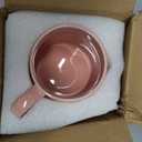21 oz Heavyweight Ceramic Coffee Mug with Wide Base, Blush Pink Reactive Glaze Stoneware Mug, Prop 65 Compliant for Coffee, Tea, Latte, Self-Care & Home, Microwave & Dishwasher Safe