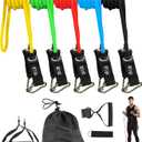 Fitvids Resistance Loop Bands Set - 5-Level Exercise Bands for Home Fitness, Physical Therapy & Strength Training (10-50lbs)