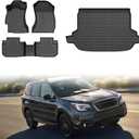 Mixsuper Forester Floor mats-Floor Mat & Cargo Liner for Subaru Forester 2014-2018,All Weather TPE Rubber Floor Liners Protection for Forester Accessories,Full Set Anti-Slip Car Mats,Black
