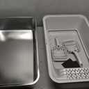 Stainless Steel Litter Box 2 Pack, XL Extra Large Cat Litter Box with High Sides & Anti-Leak, Jumbo Metal Litter Pan for Multi-Cat Homes, Non-Stick Easy Clean Odor Control for Big Cats