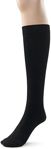 Silky Toes Mens Modal Knee High Socks 4Pairs Long Tube Over the Calf Dress Socks, Black, Navy, Brown