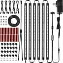 Litever LED Safe Light Kit. Human Motion Sensor Activated. 6 Slim LED Light Bars. Linkable Extendable Plug-in for Gun Safe, Locker, Closet, Showcase, in-Cabinet Under Counter Pantry. Daylight 5000K