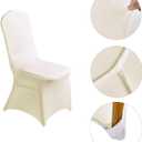 LZY Spandex Chair Cover Stretch Slipcovers for Wedding Party, Dining Banquet Chair Decoration Covers (Ivory, 20)