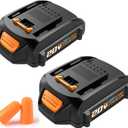 2Pack 3000mAh Battery Replacement for Worx PowerShare 20V Batteries WA3520 WA3525 WA3575 WG151s WG155s WG251s WG255s WG540s WG545s WG890 WG891