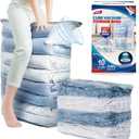 TAILI 10 Pack Vacuum Storage Bags, Jumbo Cube Space Saver Bags (31x40x15 Inch), Extra Large Vacuum Seale Bags for Comforters Blankets Bedding Clothing, Saving Space Closet Organization, Clear