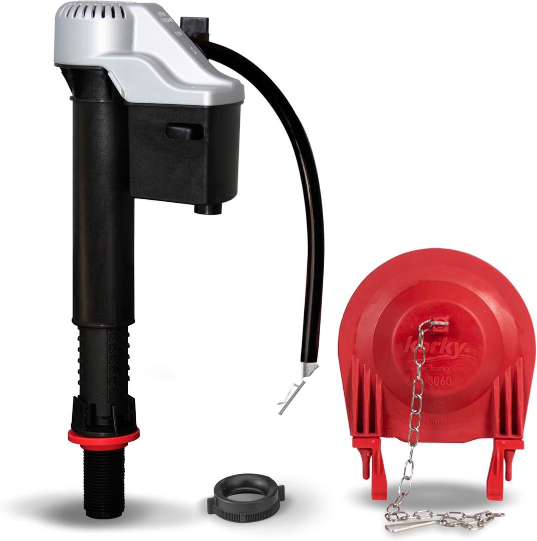 Korky Platinum Toilet Fill Valve and Large 3-Inch Flapper Repair Kit- 830MP
