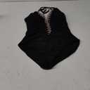 BMJL Women's Sexy One Piece Swimsuit Ruched Tummy Control Bathing Suit Plunge Color Block Swimwear(XL, Black)