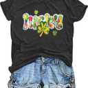 St Patricks Day Shirt Women: Lucky Shamrock Tshirt Irish Shirts St Patricks Clover Short Sleeve Tee Top
