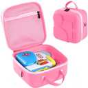 Carrying Case Compatible with Little Tikes Story Dream Machine, Portable Storage Case for Books, Character and Other Accessories - Suitable for Travel and Home Storage (Pink)